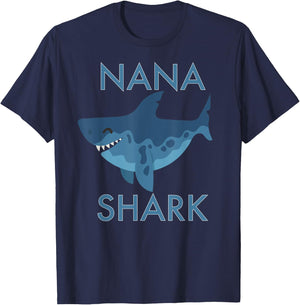 Cute Nana Shark Grandma Matching Family T-Shirt - T-Shirt | Navy