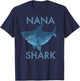 Cute Nana Shark Grandma Matching Family T-Shirt - T-Shirt | Navy