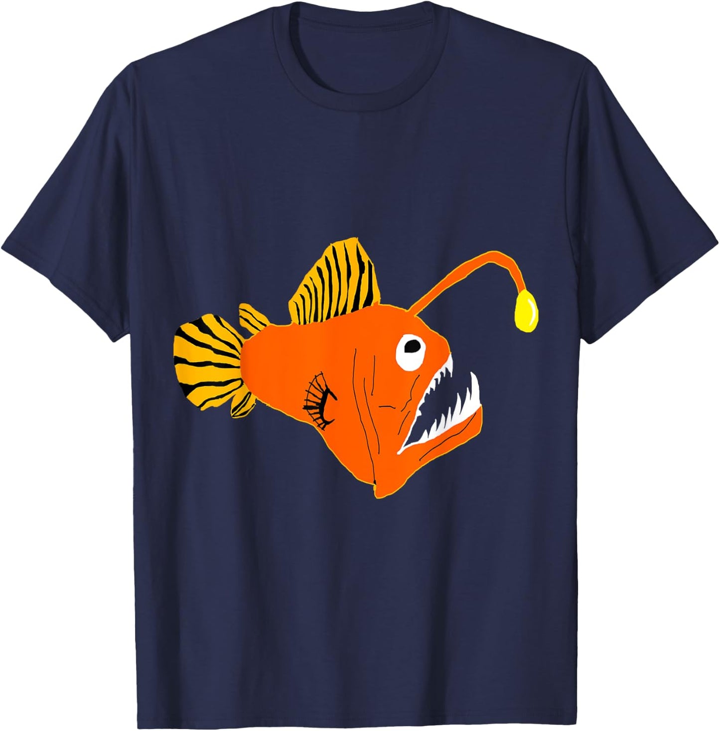 Anglerfish Deep Sea Creatures Angler Fish Sea Monster T-Shirt - T-Shirt | Navy