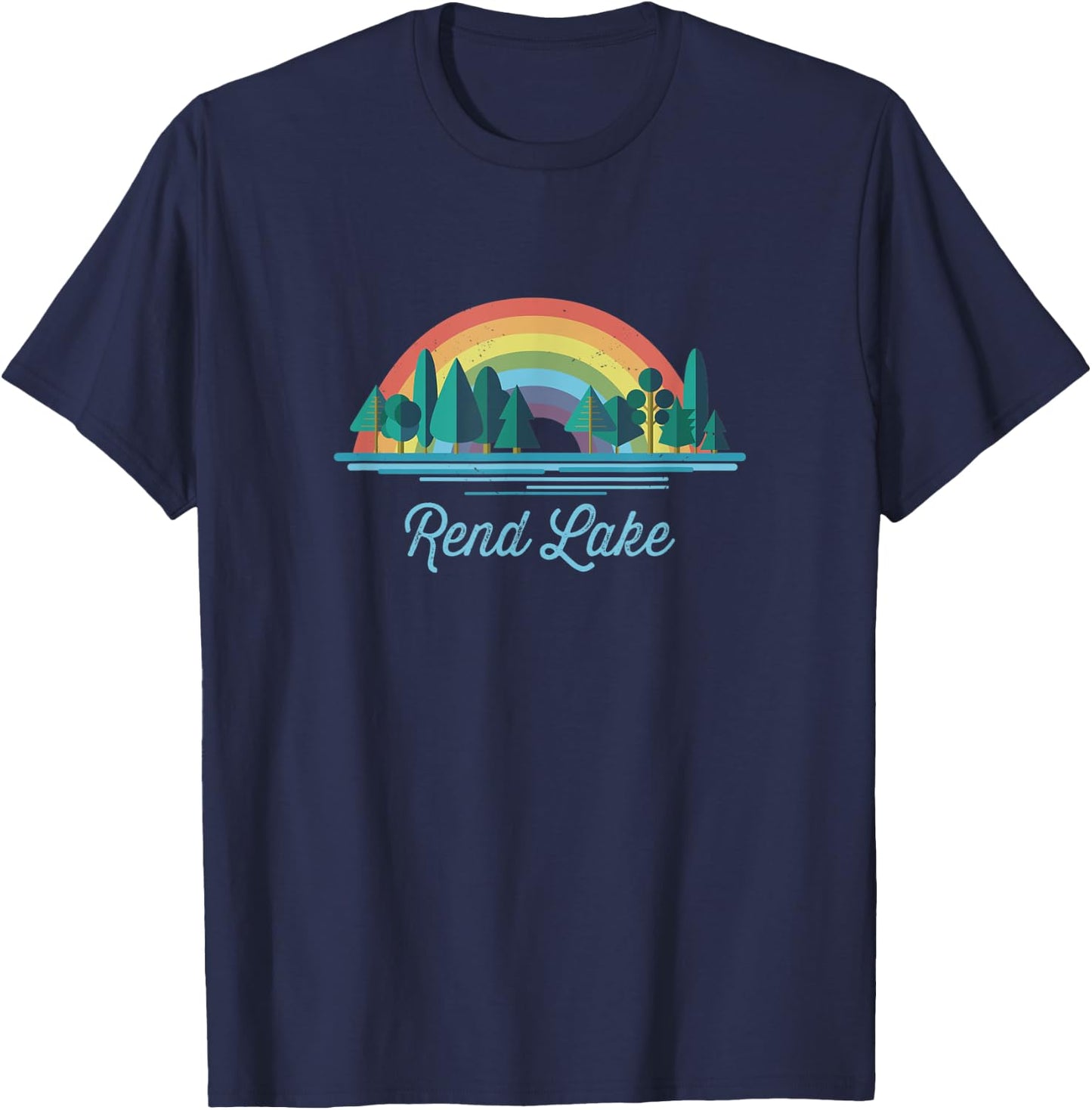 Rend Lake - Rainbow Lake Souvenir T-Shirt - T-Shirt | Navy