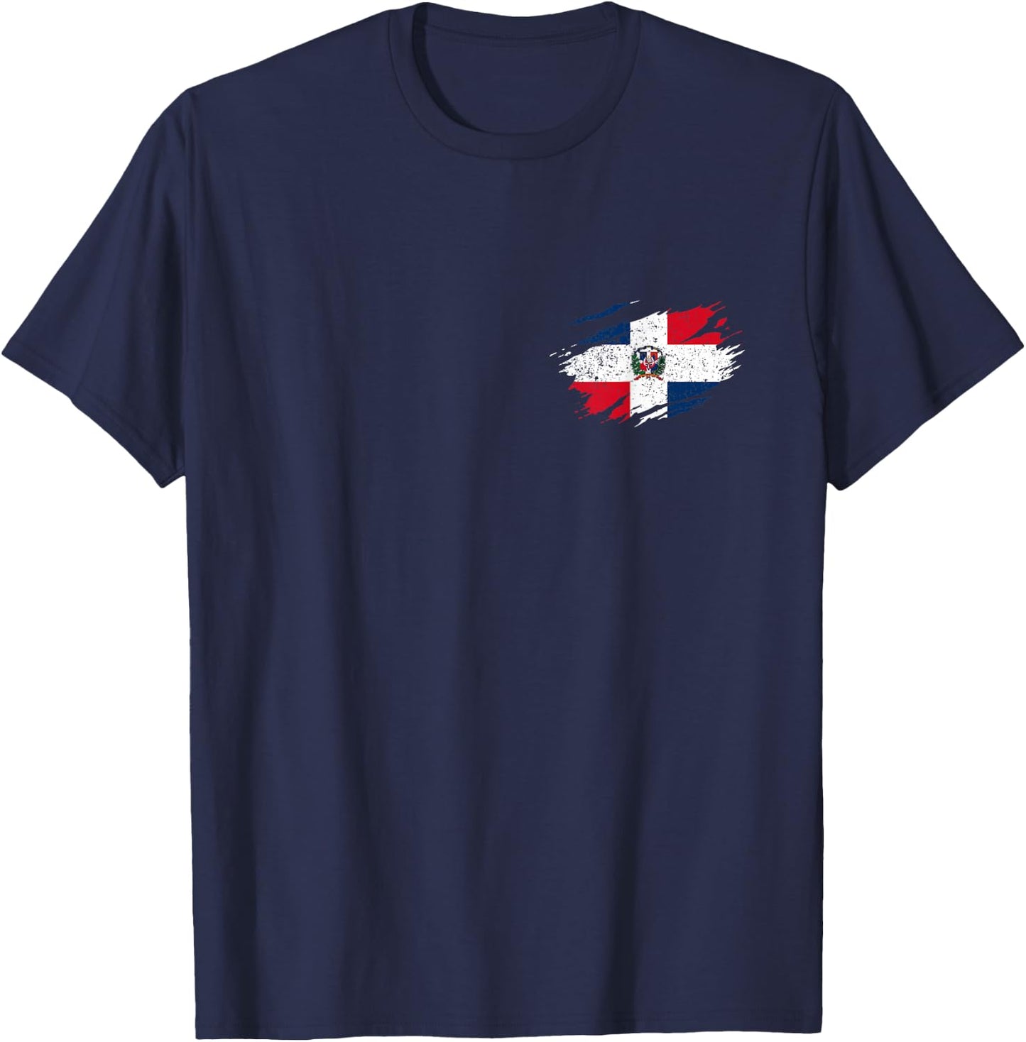 Dominican Republic Vintage Flag T-Shirt - T-Shirt | Navy