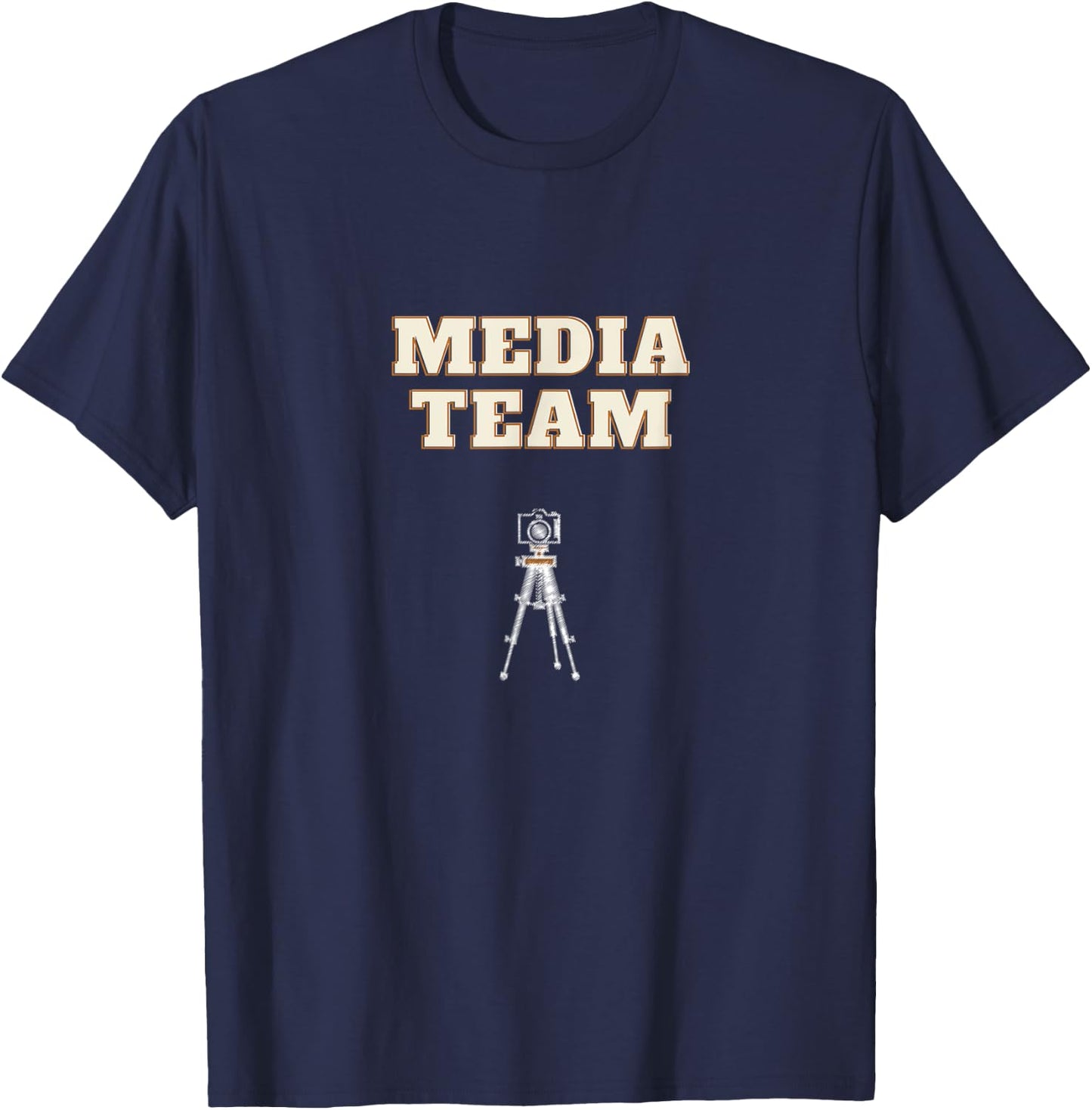 MEDIA TEAM Front Design, for Production and Videographer T-Shirt - T-Shirt | Navy
