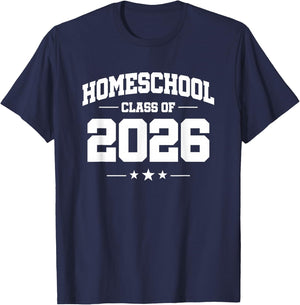 Homeschooling Kids - Online Homeschool Class - Class of 2026 T-Shirt - T-Shirt | Navy