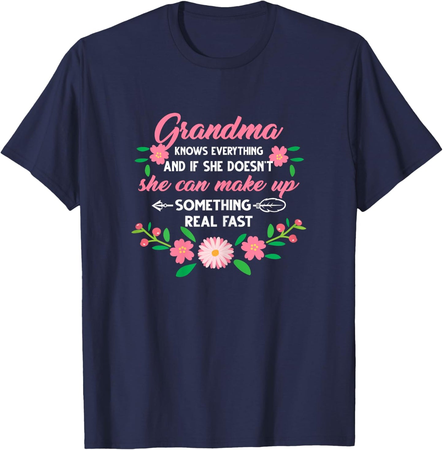 Grandma knows everything Grandma T-Shirt - T-Shirt | Navy