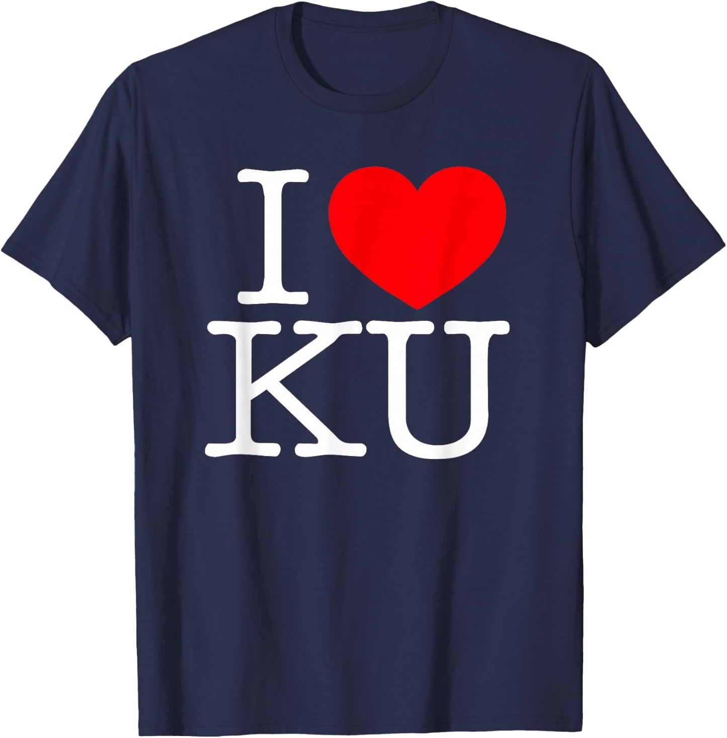 I Love (Heart) KU T-Shirt - T-Shirt | Navy