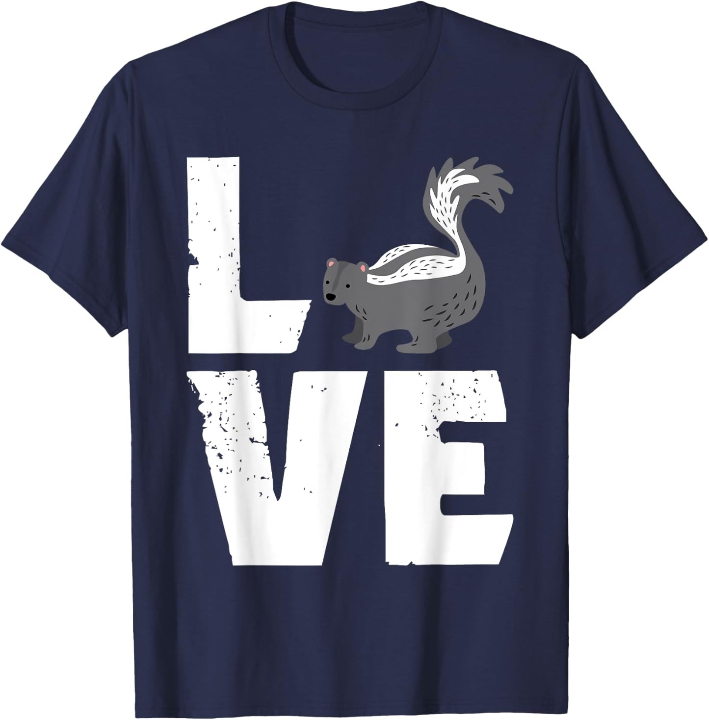 Love Skunk Animal Lover Zookeeper Zoologist Veterinarian T-Shirt - T-Shirt | Navy
