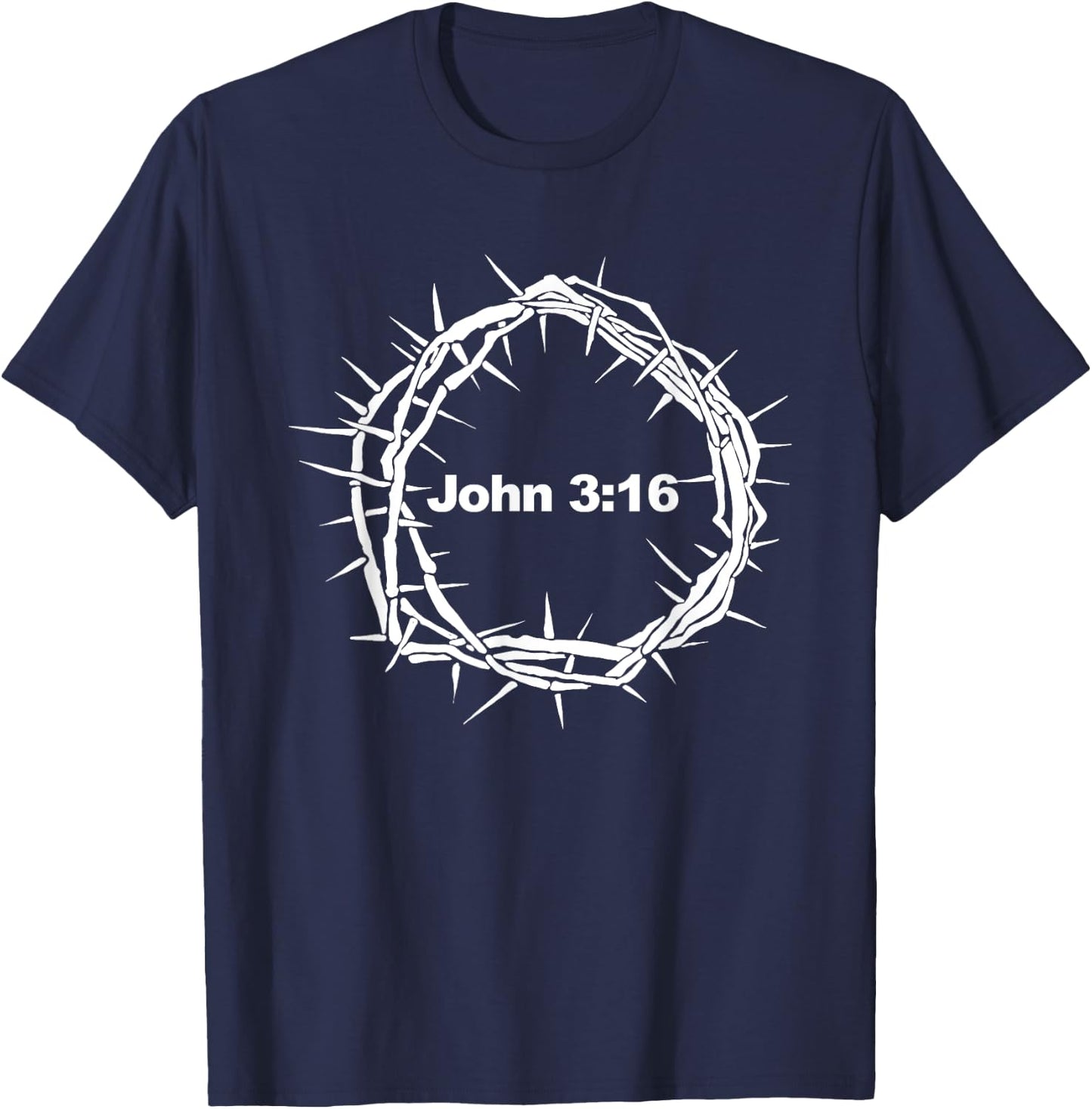 Crown of Thorns John 3:16 T-Shirt - T-Shirt | Navy