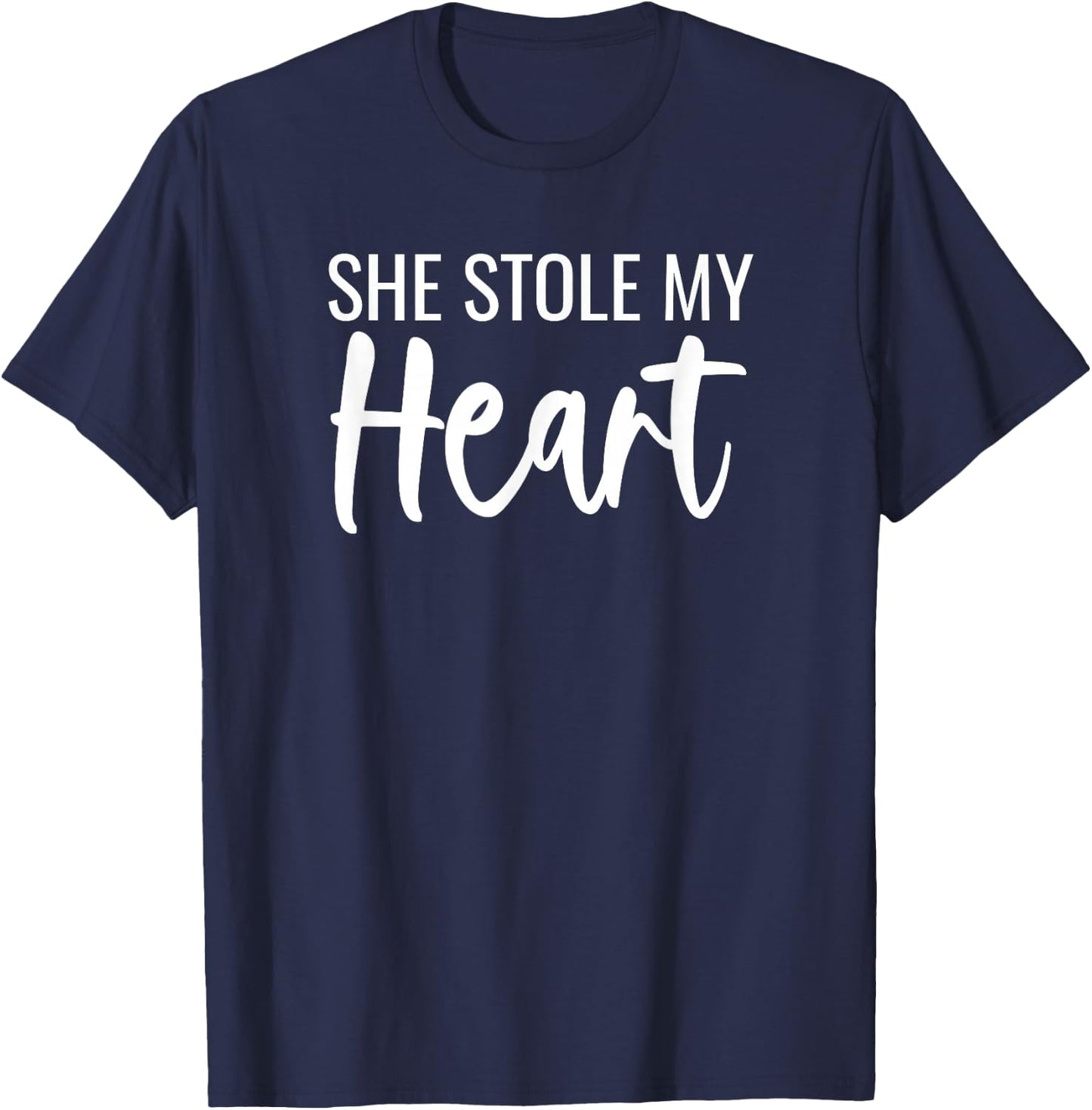 She Stole My Heart And I'm Keeping It Matching Couples T-Shirt - T-Shirt | Navy