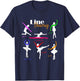 Math Teacher Shirt Line Dancing Graphing Ballet Dancers T-Shirt - T-Shirt | Navy