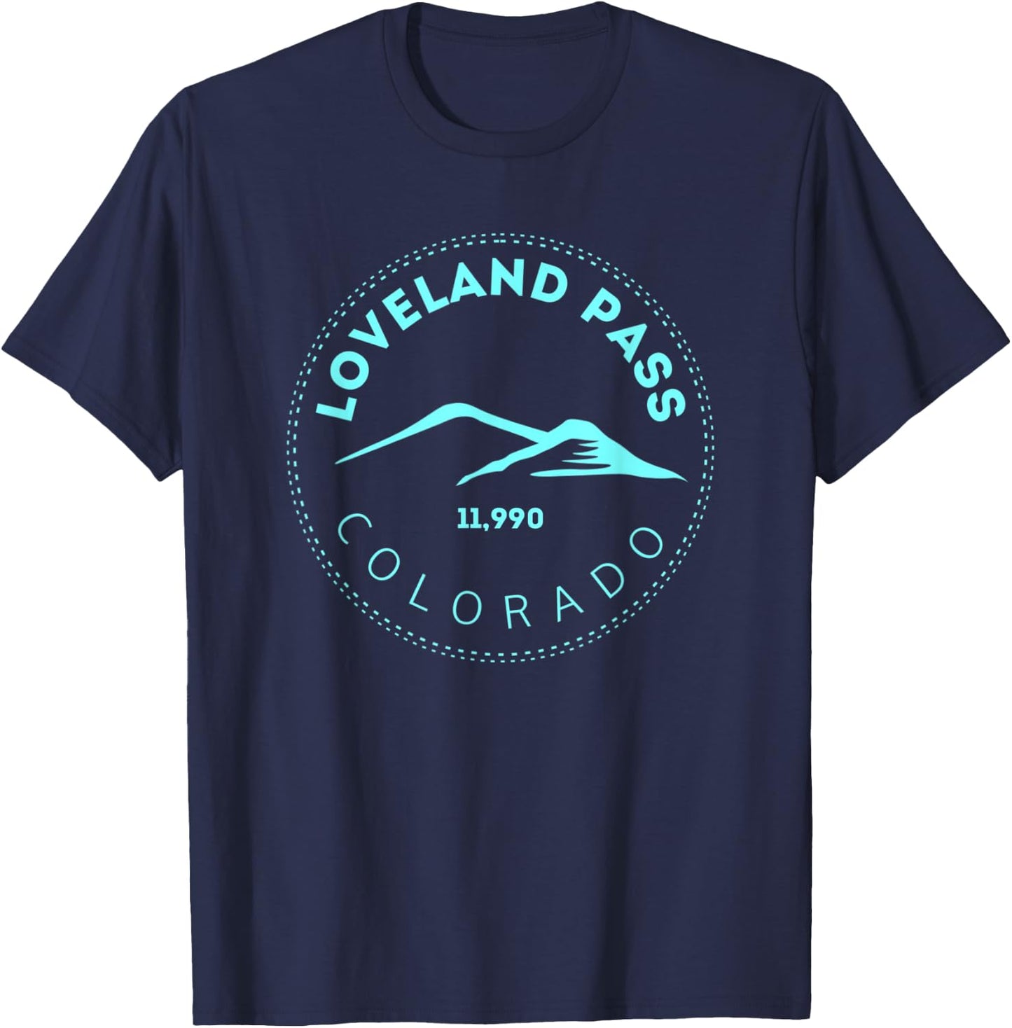 Loveland Pass Colorado Elevated Mountain Backcountry T-Shirt - T-Shirt | Navy