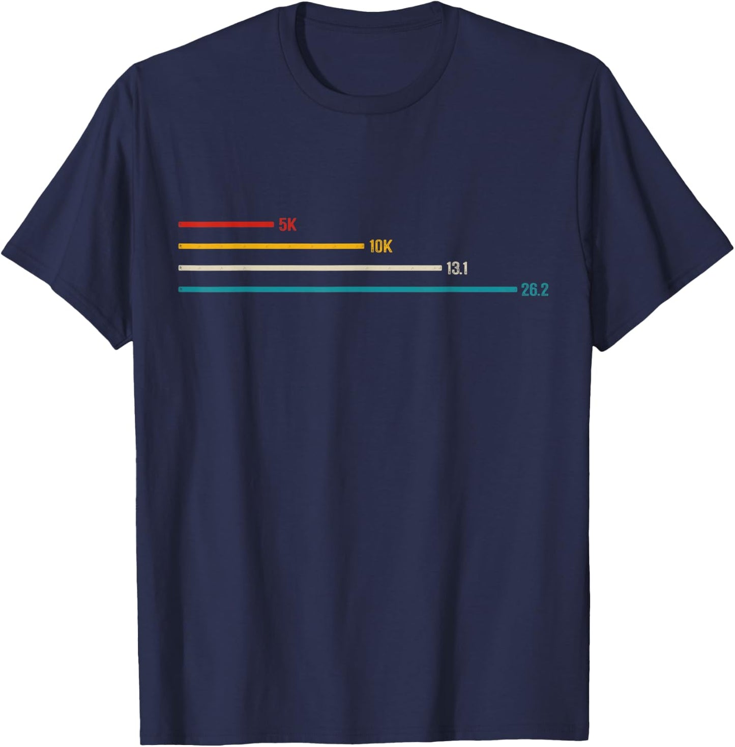 Running Vintage 26.2 Miles Marathoner Half Marathon Runner T-Shirt - T-Shirt | Navy