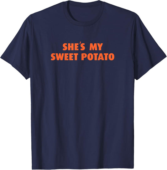She's My Sweet Potato Shirt I YAM Couple's Matching T-Shirt - T-Shirt | Navy