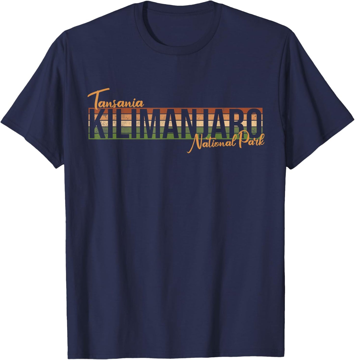 Kilimanjaro Tanzania Hiking Mountain Camp Africa T-Shirt - T-Shirt | Navy