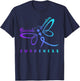 Dragonfly Suicide Prevention Awareness Pink And Teal Ribbon T-Shirt - T-Shirt | Navy