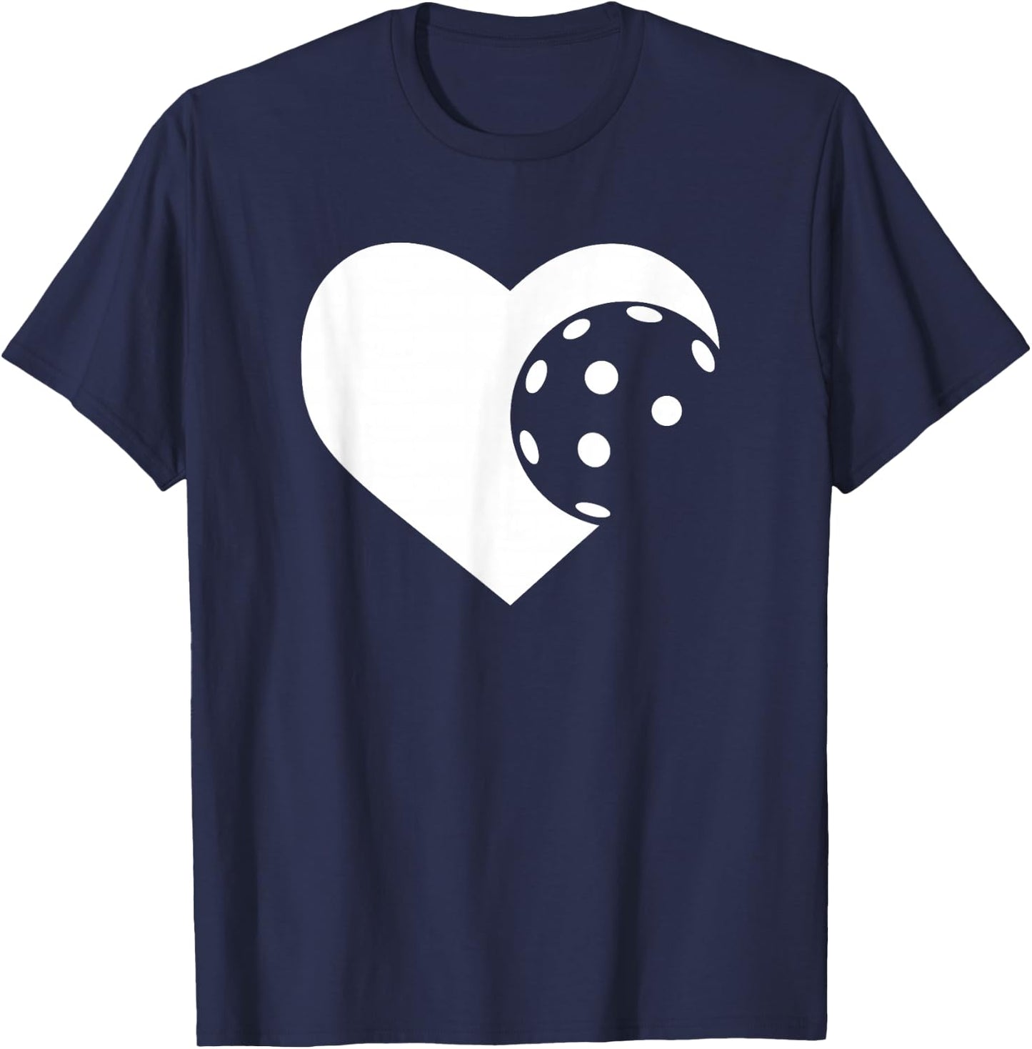 Pickleball Lover Heart T-Shirt - T-Shirt | Navy