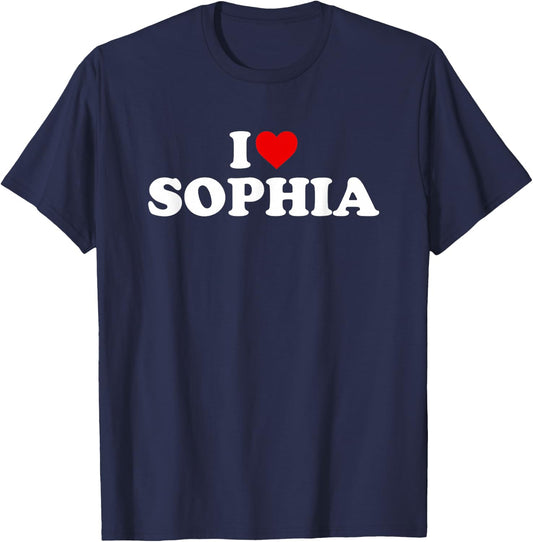 I Love Sophia - Heart T-Shirt - T-Shirt | Navy