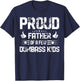Proud Father of A Few Dumbass Kids Shirt Funny Fathers Day T-Shirt - T-Shirt | Navy