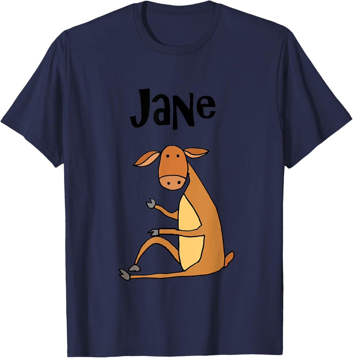 Smilealottees Funny Jane Doe Dear Pun Cartoon T-Shirt - T-Shirt | Navy