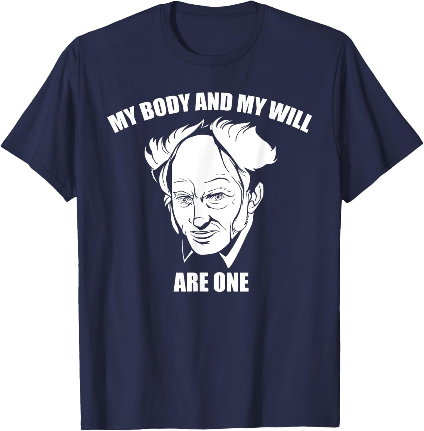 Arthur Schopenhauer German Philosopher T-Shirt - T-Shirt | Navy