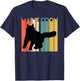 Retro Maine Coon Cat Silhouette Cool Feline Cat Lover Gift Men Women Kids T-Shirt - T-Shirt | Navy