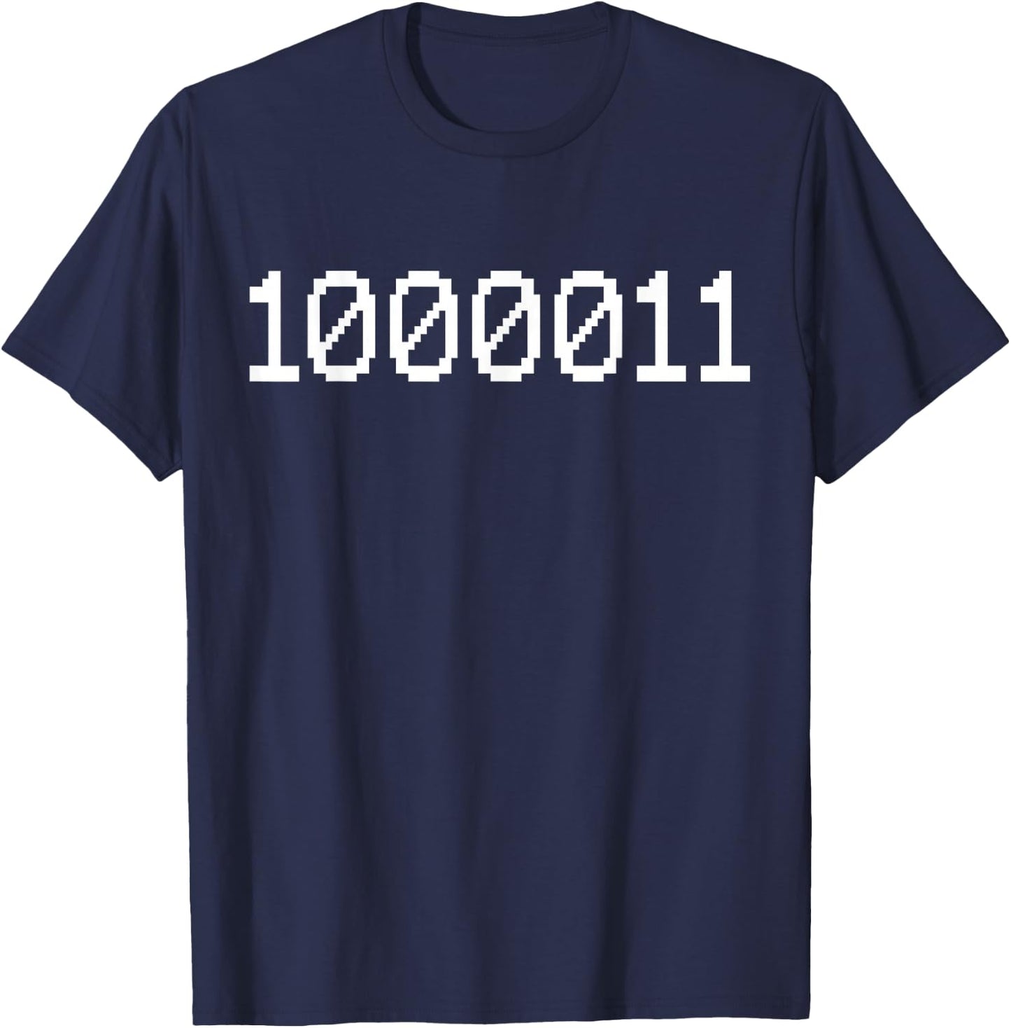 1000011 Binary Code for 67 Funny Tech Meme Computer T-Shirt - T-Shirt | Navy