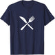 Fork and Knife - Cool Eating / Food / Foodie / Cooking T-Shirt - T-Shirt | Navy