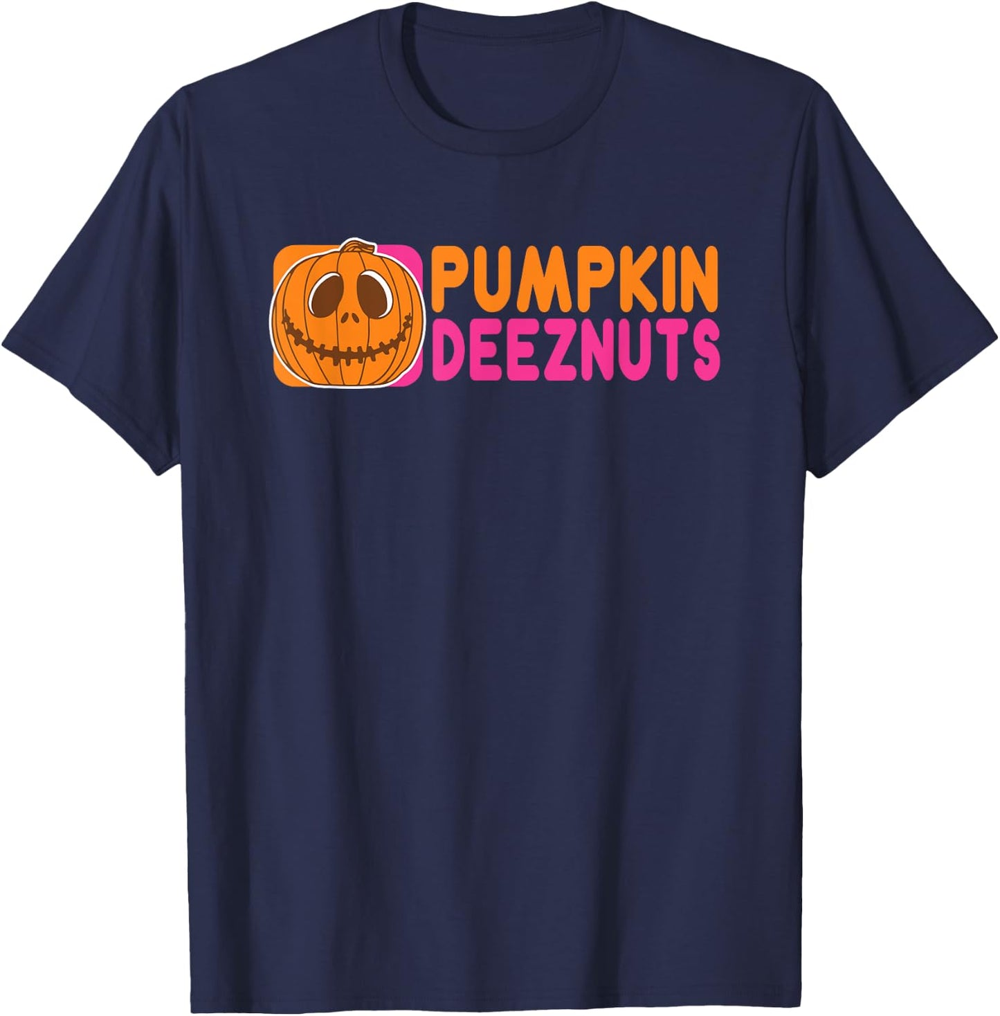 Ghost Pumpkin Deez nut Halloween Cute T-Shirt - T-Shirt | Navy