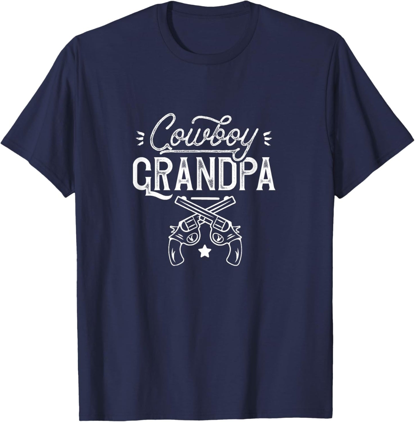 Cowboy Grandpa America Cowboys Wild West USA T-Shirt - T-Shirt | Navy