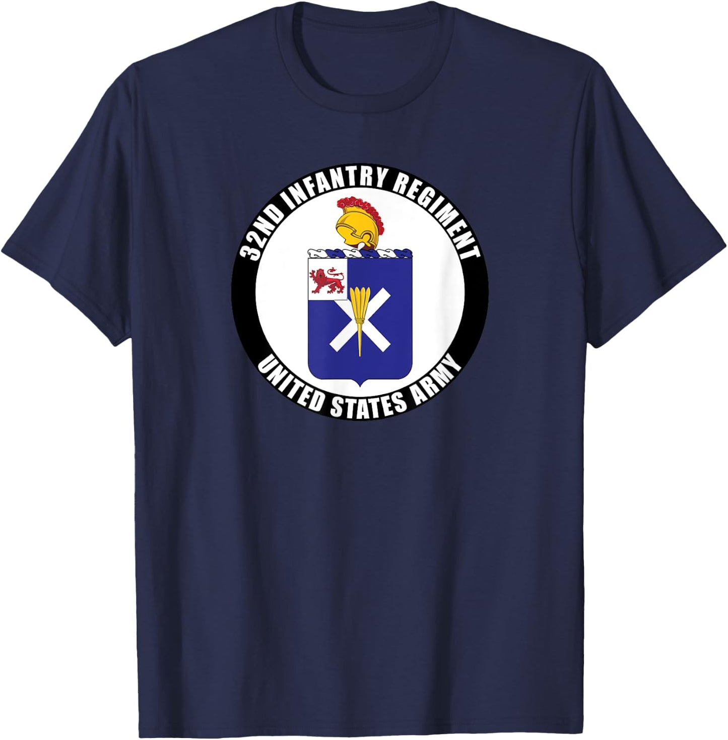 32nd Infantry Regiment United States Army Veteran Military T-Shirt - T-Shirt | Navy