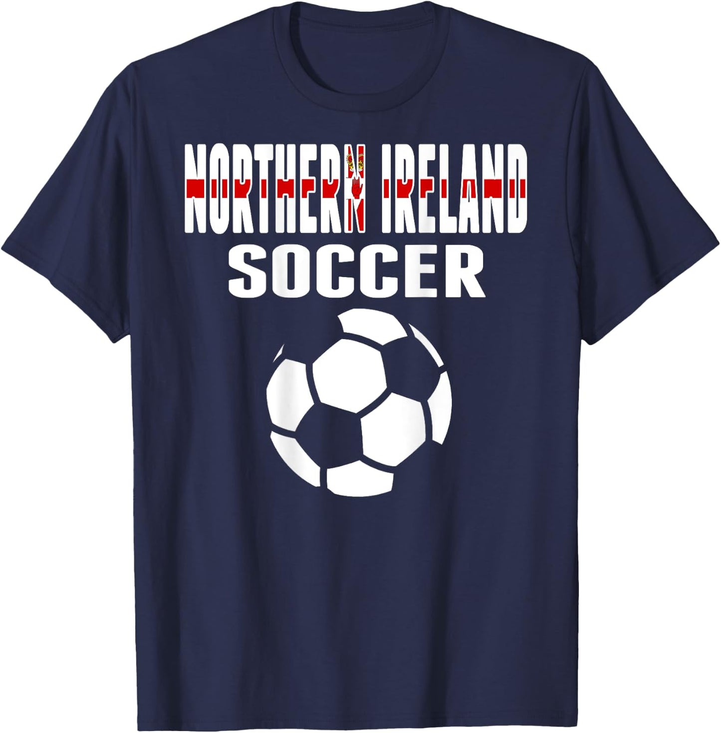 Northern Ireland Soccer Lover Jersey Northern Irish Football T-Shirt - T-Shirt | Navy