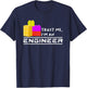 Engineer Kids Children Toy Big Building Blocks Build Builder T-Shirt - T-Shirt | Navy