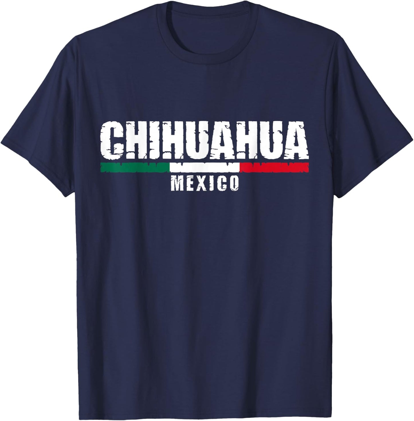 Chihuahua Mexico Mexican Flag T-Shirt - T-Shirt | Navy