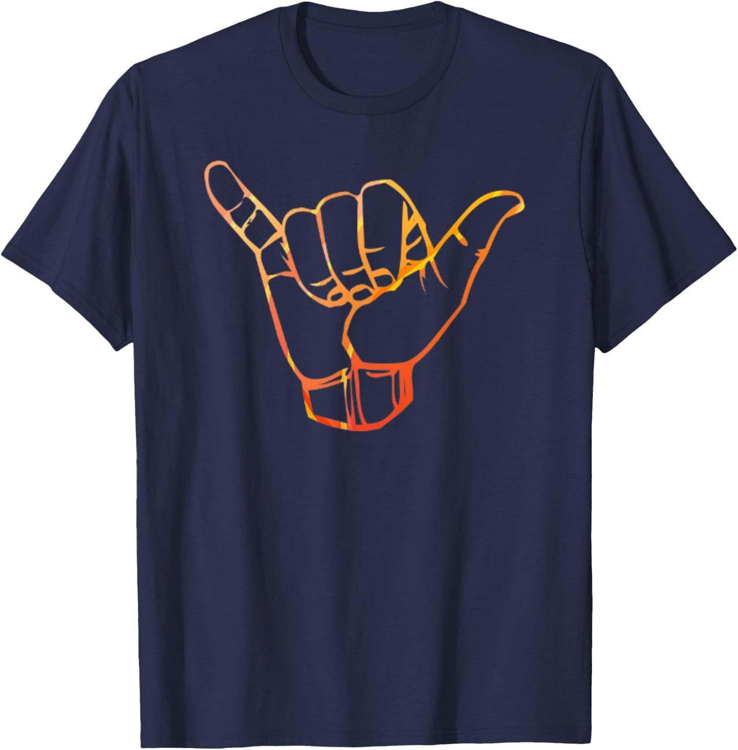 Thank You Mahalo Hawaii Hand signal T-Shirt - T-Shirt | Navy