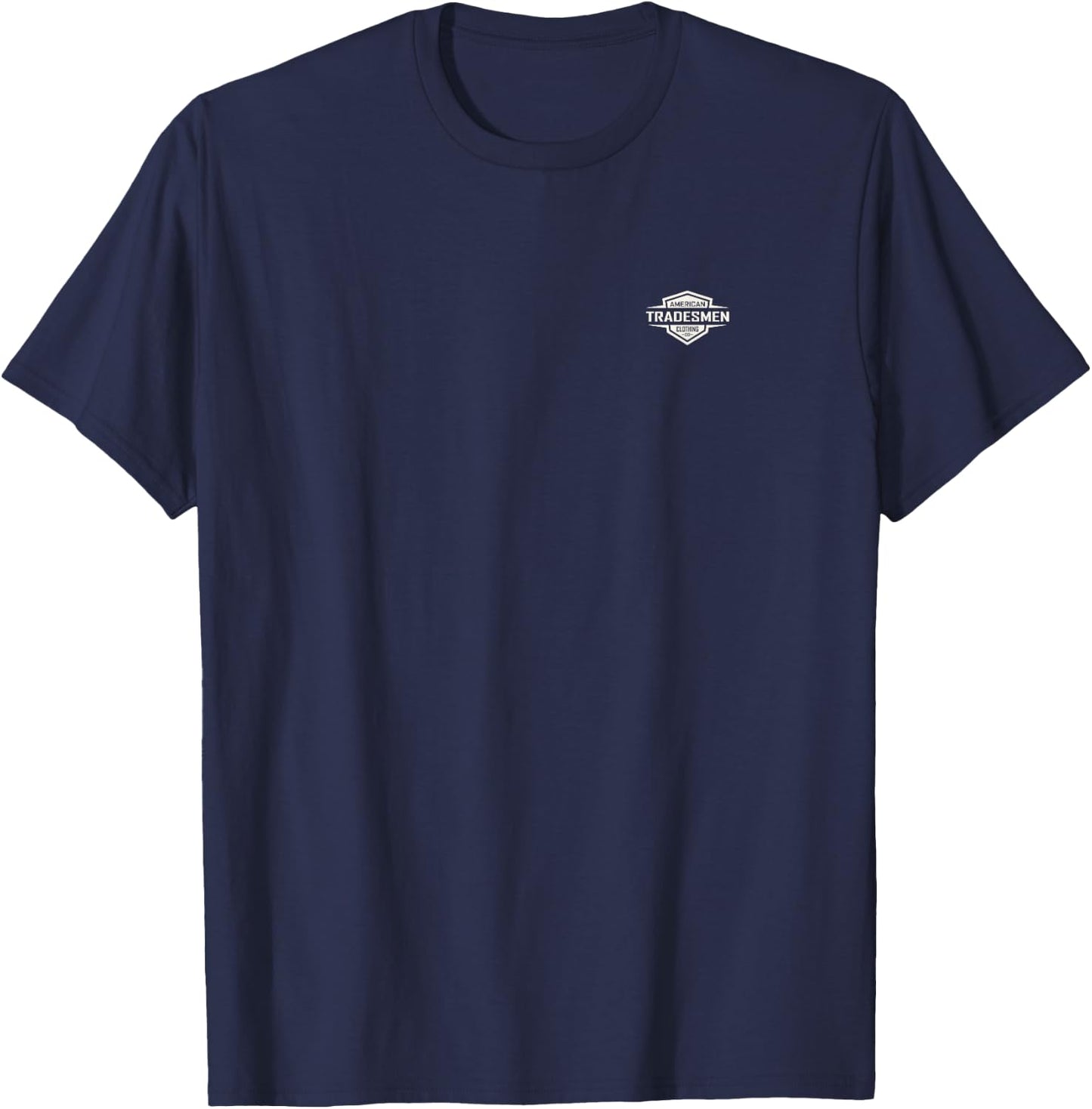 "Journeyman Plumber" with vintage white back design T-Shirt - T-Shirt | Navy
