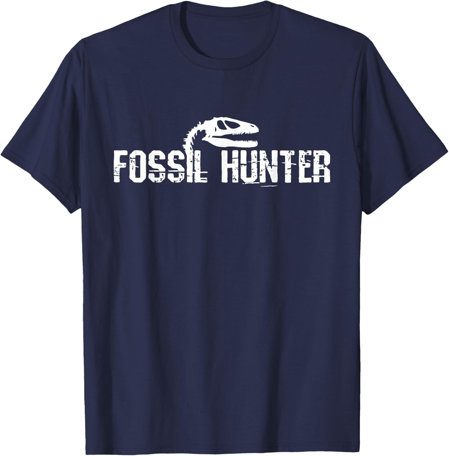 Fossilhunter Paleontology Gift Dino T-Shirt - T-Shirt | Navy