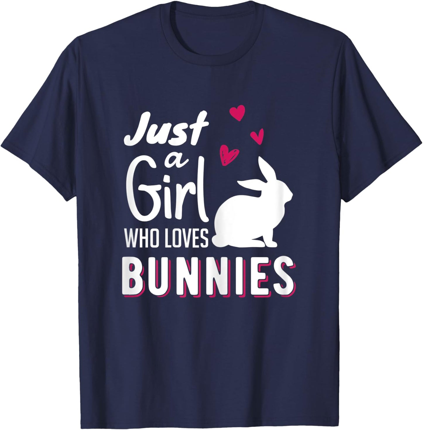 Just a girl who loves bunny women bunny rabbit T-Shirt - T-Shirt | Navy
