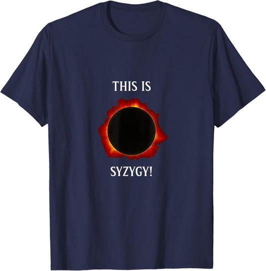Buffalo Syzygy Solar Eclipse Astronomy Educational T-Shirt - T-Shirt | Navy