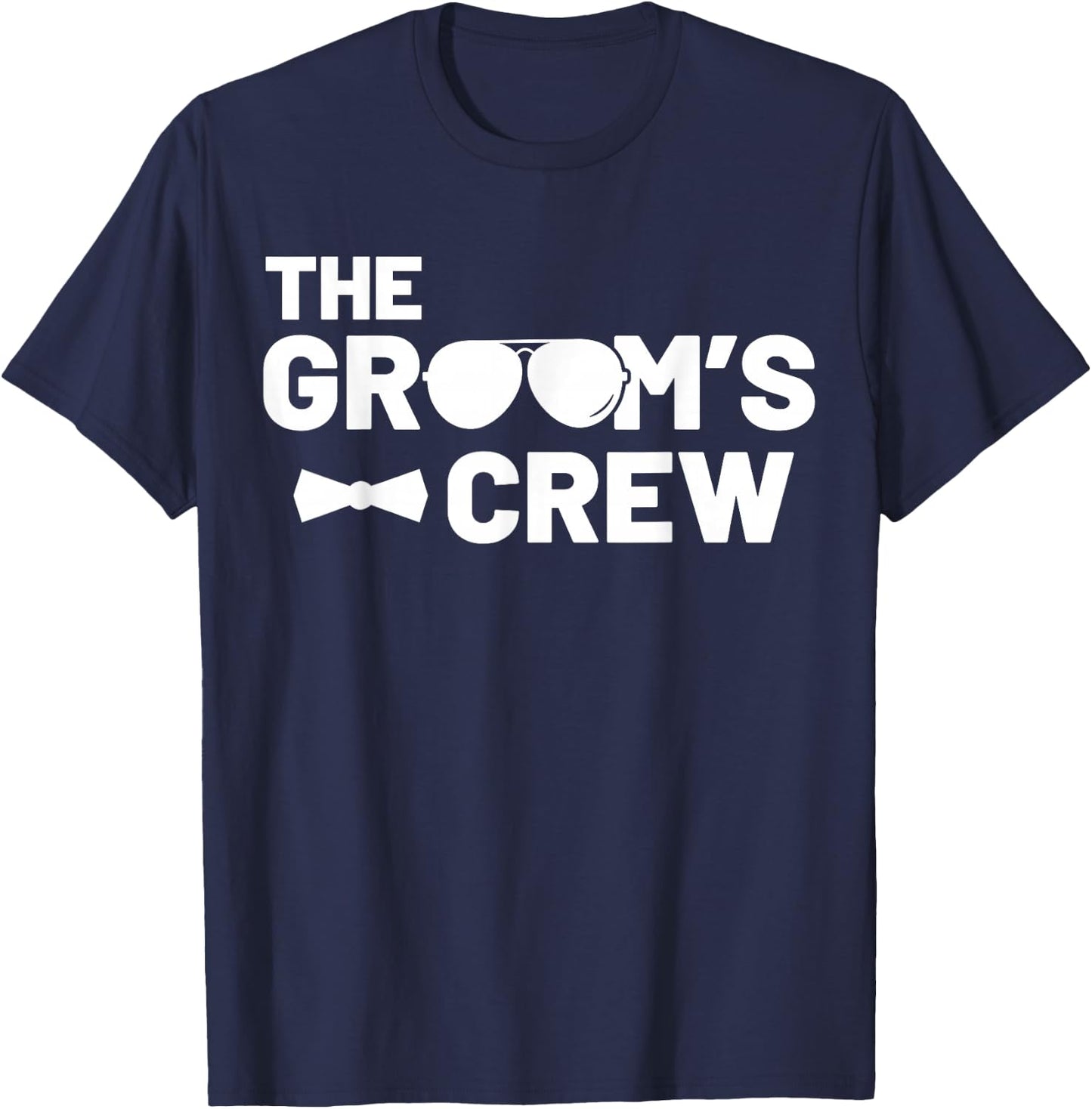 Groomsmen Groom Squat Men Bachelor Supplies Party Wedding T-Shirt - T-Shirt | Navy
