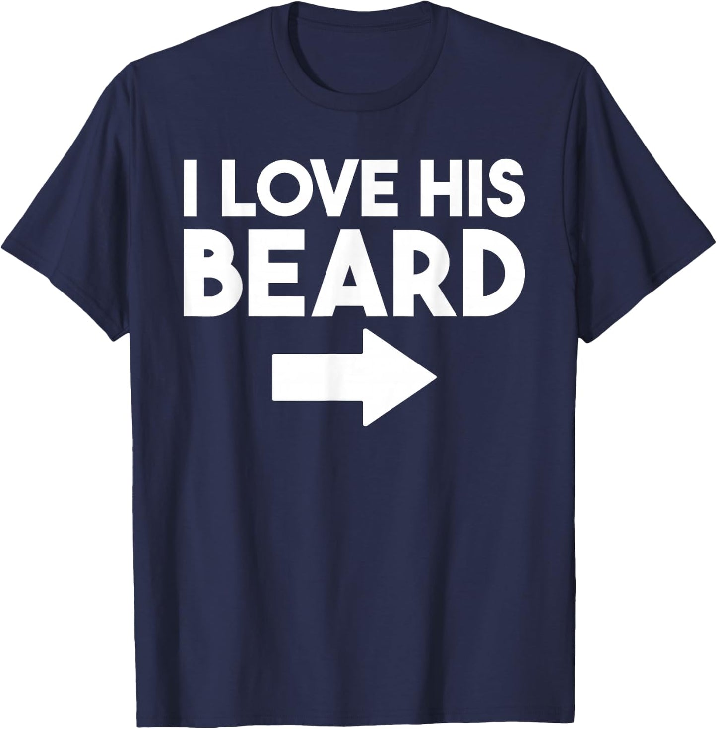 I love his Beard Viking Bearded Men T-Shirt - T-Shirt | Navy