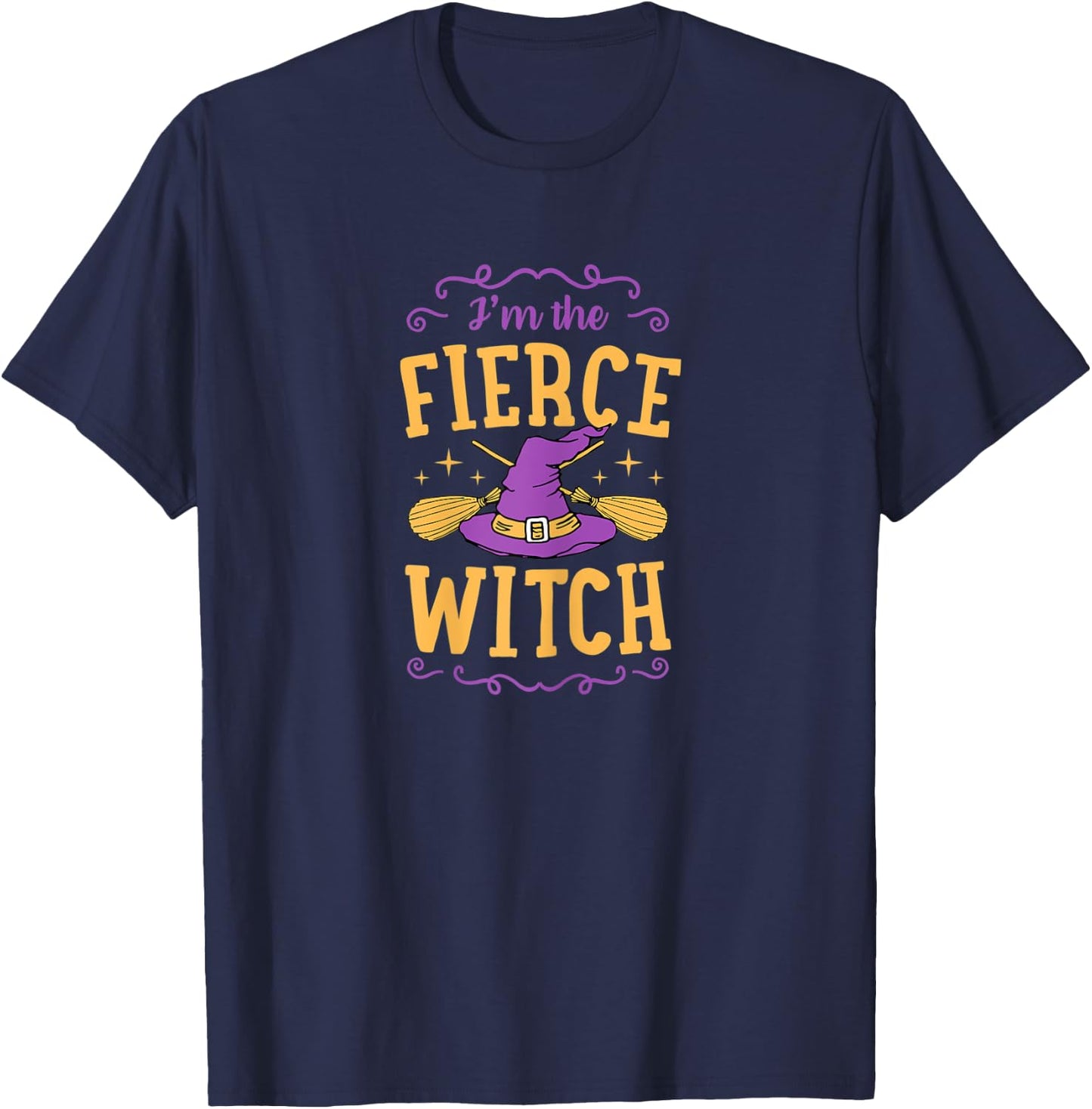 I'm The Fierce Witch Funny Cute Matching Witchy Halloween T-Shirt - T-Shirt | Navy