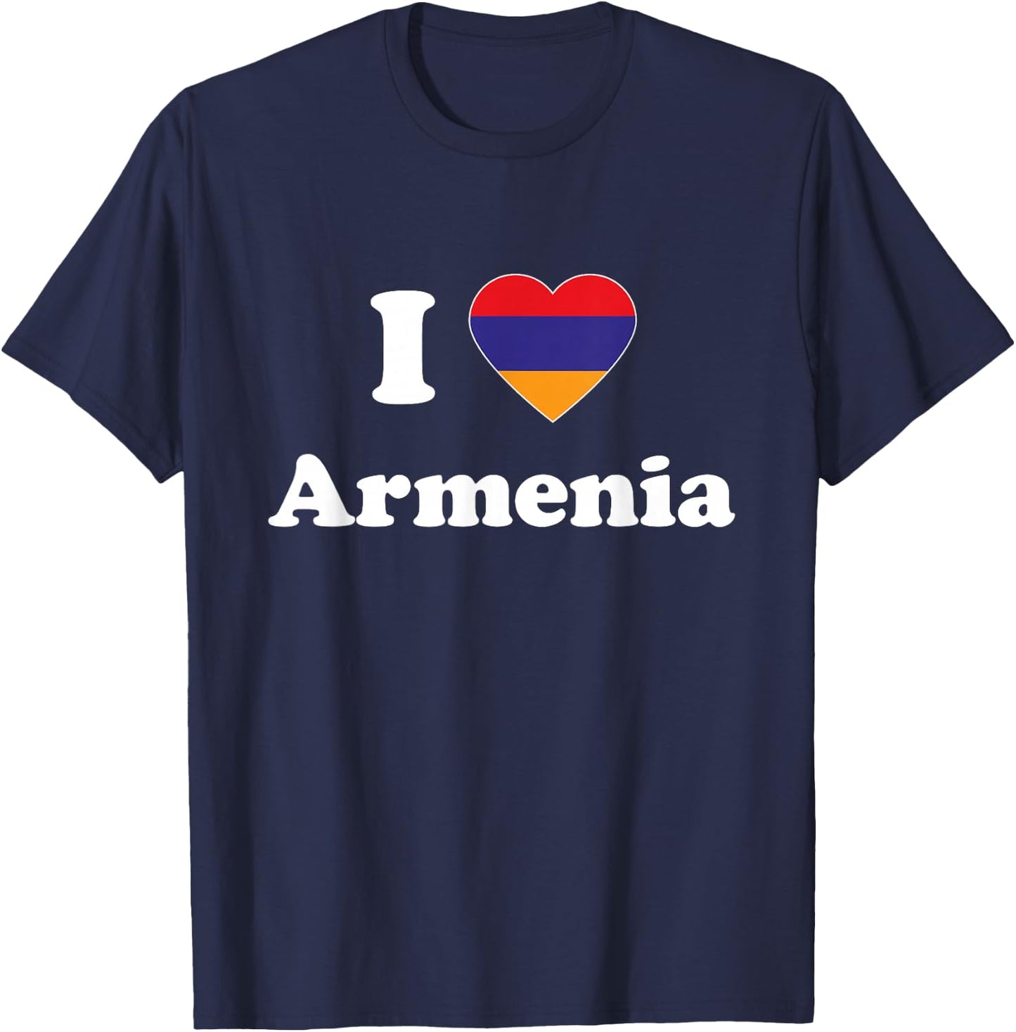 I Love Armenia I Heart Armenia Armenian T-Shirt - T-Shirt | Navy