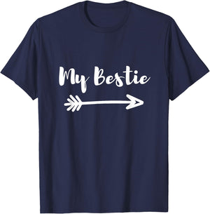 My Bestie Best Friend Right Arrow T-Shirt - T-Shirt | Navy