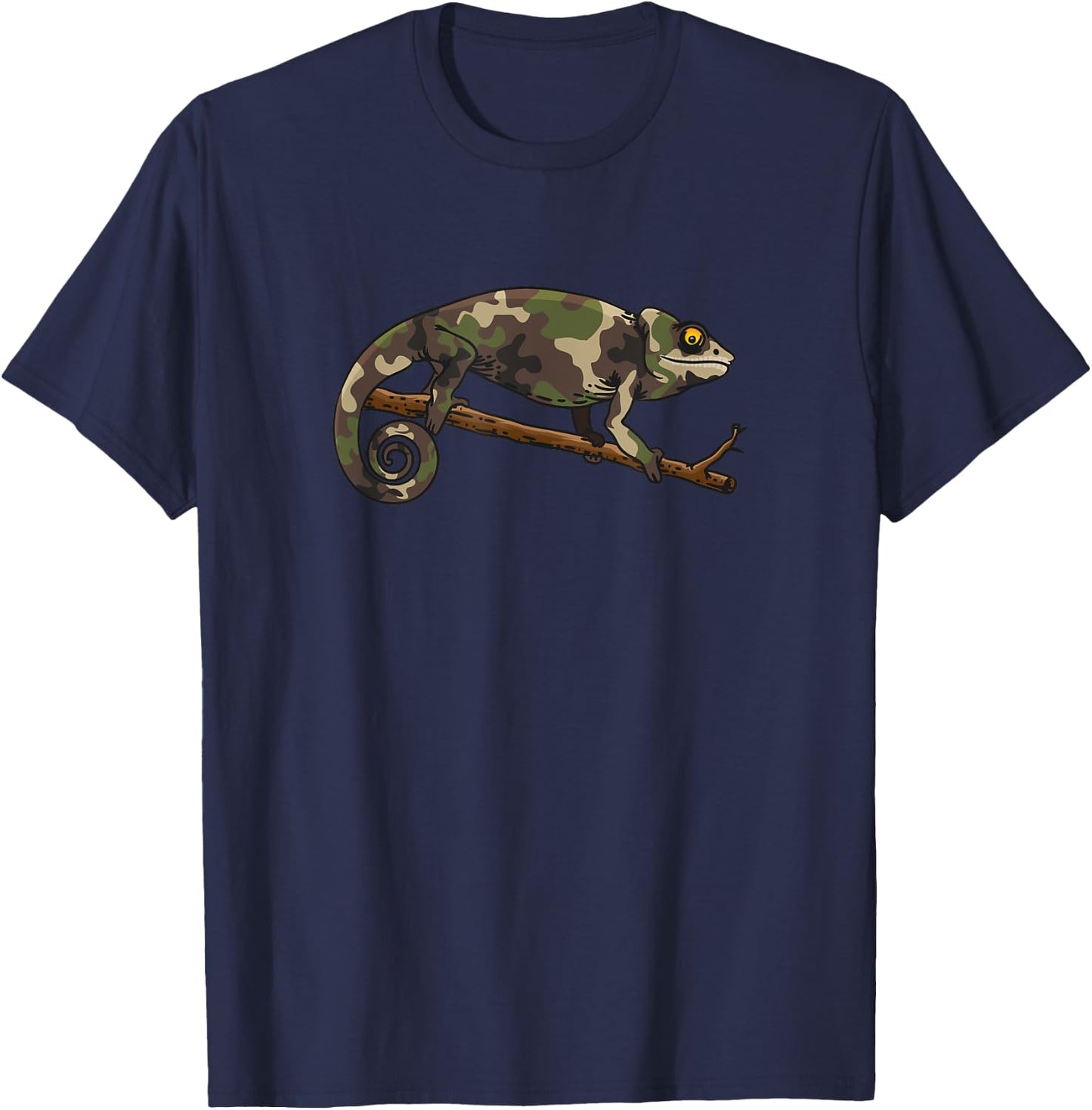 Camouflage Chameleon - Camo Lizard - Reptile T-Shirt - T-Shirt | Navy