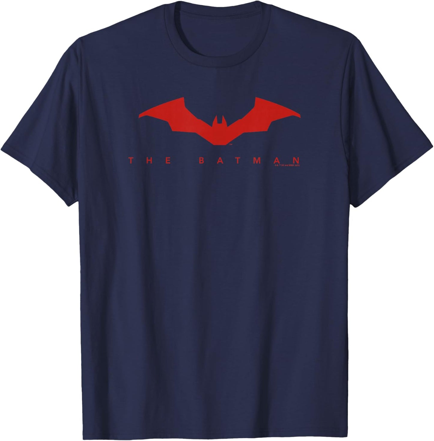 The Batman Red Logo T-Shirt - T-Shirt | Navy