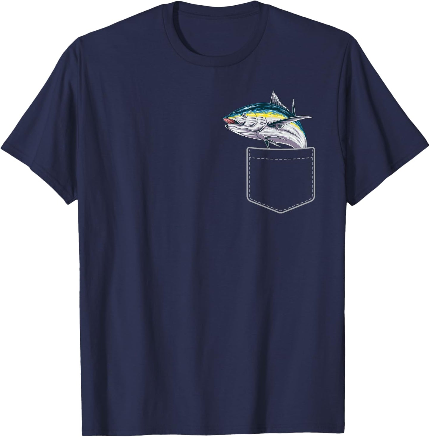 Tuna Fishing in Your Pocket T-Shirt - T-Shirt | Navy