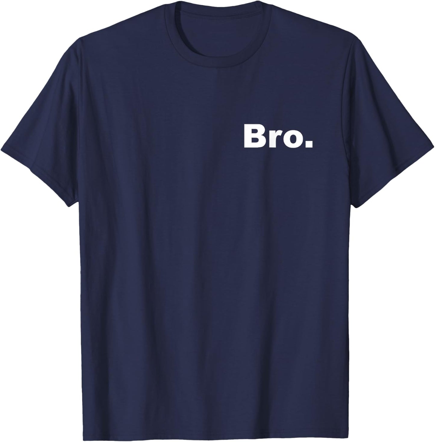Two Sided Bro Design Double Side Design Front and Back T-Shirt - T-Shirt | Navy