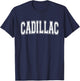 Cadillac MI Michigan USA Vintage Sports Varsity Style T-Shirt - T-Shirt | Navy