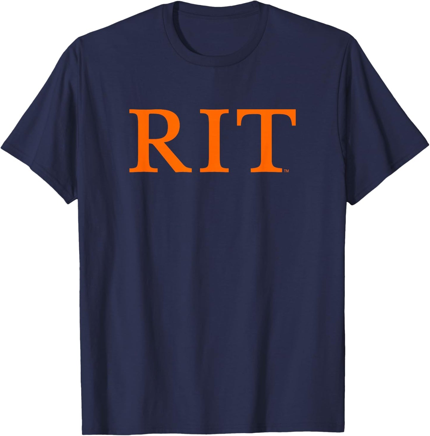 Rochester Institute of Technology RIT Orange Type T-Shirt - T-Shirt | Navy