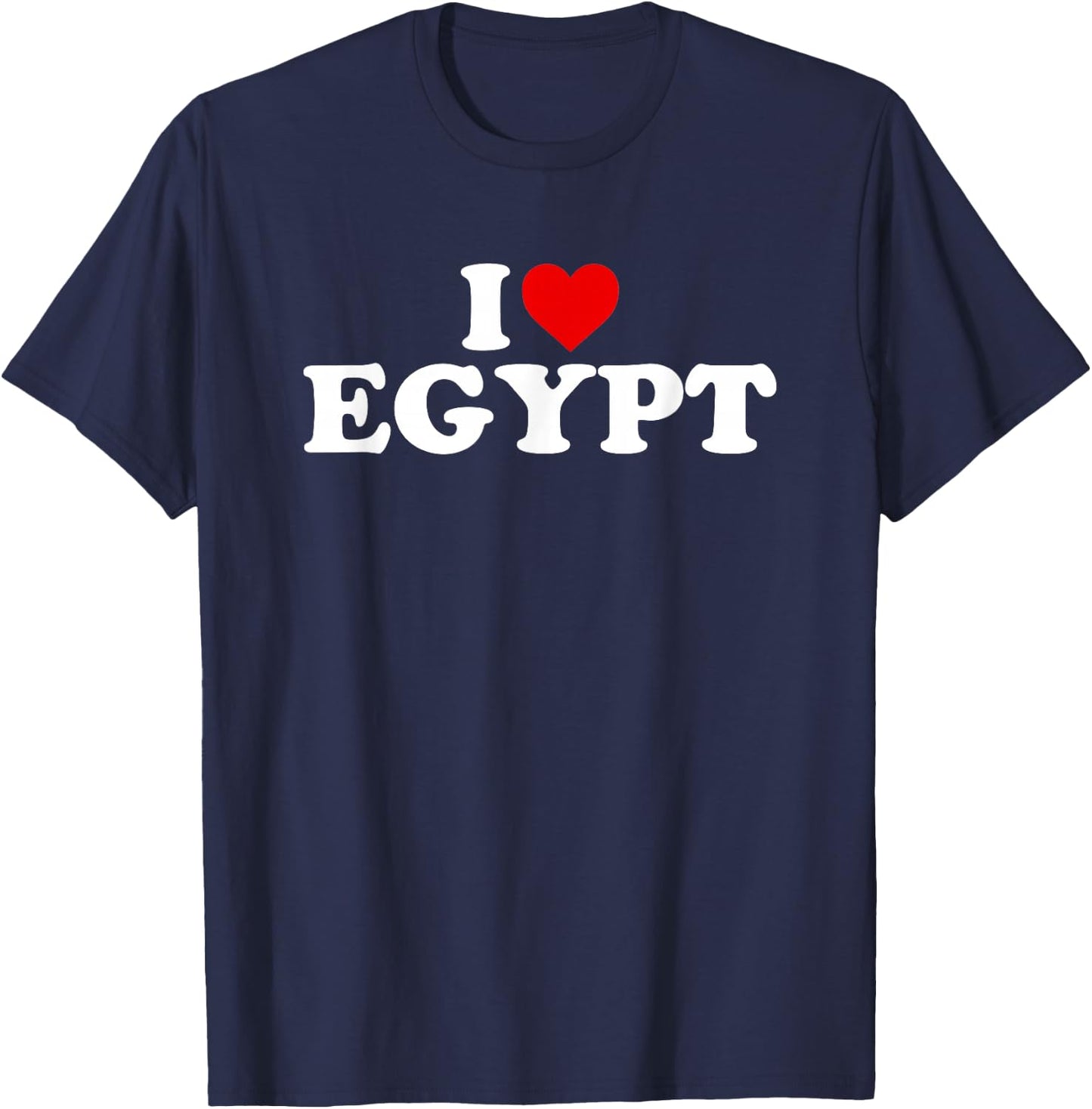 I Love Egypt - Heart T-Shirt - T-Shirt | Navy