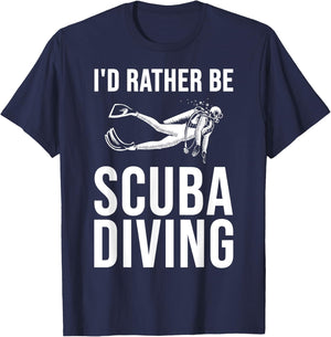 Cool Scuba Diving Women Snorkeler Beach Scuba Diver T-Shirt - T-Shirt | Navy